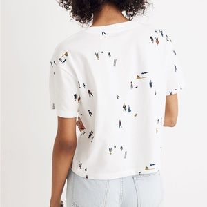 madewell easy crop tee in el rancho print